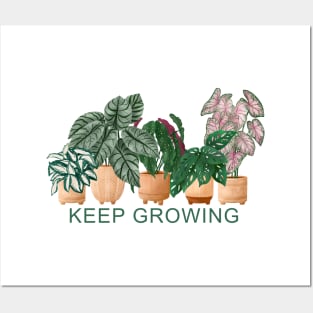 Keep Growing Plant illustration Posters and Art